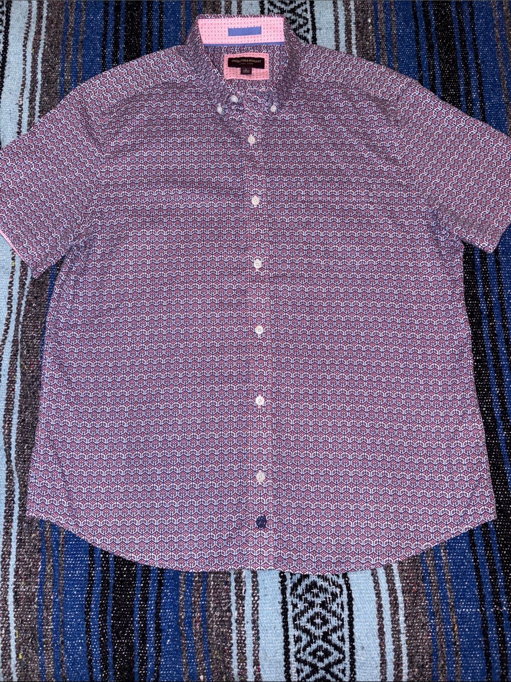 Johnston & Murphy Casual Short-sleeve Button Down Shirt